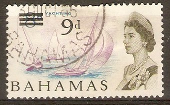 Bahamas 1965 9d on 8d Overprint Stamp. SG264.